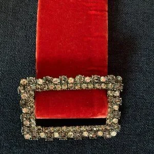 Lanvin Paris | Accessories | Lanvin Paris Velvet Rhinestone  display picture 2